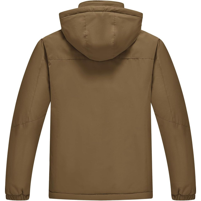 Чоловіча зимова куртка YSENTO, водонепроникна, з флісовою підкладкою, для активного відпочинку, софтшел, дихаюча, для катання на лижах та сноуборді з капюшоном (L, Кофе)