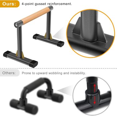 Паралелетки Kipika для віджимань та висипань, фітнес-паралелетки для гімнастики та силових тренувань, 600 lbs (272 кг) вантажопідйомність, 12' (365 см) висота