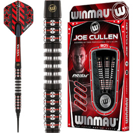 Дротики WINMAU Joe Cullen Ignition 23 г вольфрамові, сталевий наконечник, з крилами та хвостовиками для професіоналів