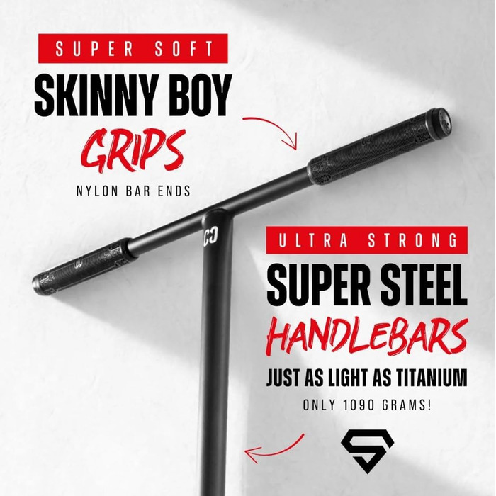 Трюковий самокат CORE Stunt Scooter Trick 110mm ABEC 9, висота 78-96 см, сріблястий, для дітей та професіоналів (від 5 років) + наклейка Fantic26
