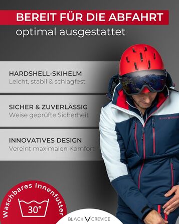 Чорний гірськолижний шолом Kitzbühel I - дихаючий, регульований, з полікарбонату, для чоловіків та жінок