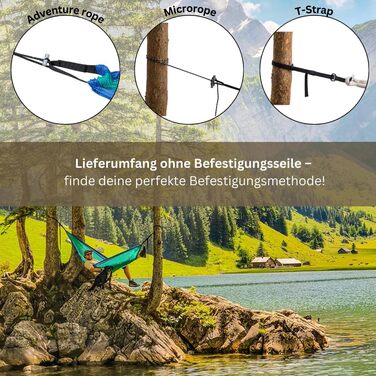 Гамак Amazonas Ultra-Light Adventure Coyote Kingsize 275x140 см, зелений (Ice-blue) - надлегкий, до 150 кг