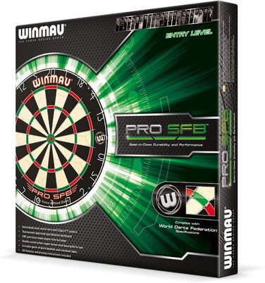 Дартборд Winmau PRO-SFB у комплекті з 2 наборами сталевих дротиків