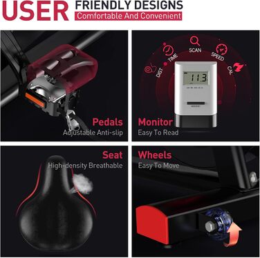 Велотренажер JOROTO X2/X2PRO з регульованим магнітним опором, LCD-дисплеєм та тримачем для планшета (12.6'), до 150 кг