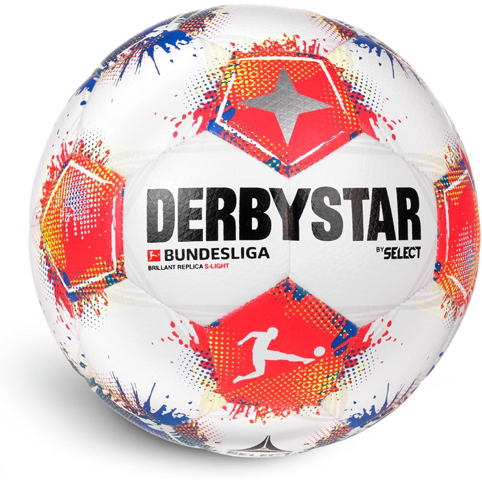 М'яч Derbystar Bundesliga Brillant Replica S-Light 4 - білий, синій, червоний