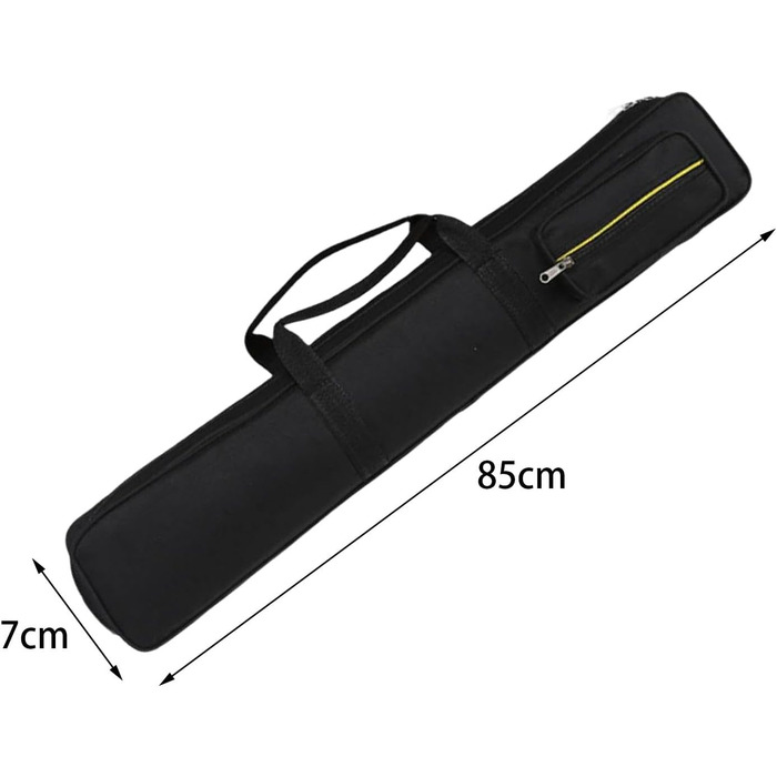 Чохол для кия Billard з 8 відділеннями, з ремінцем, ударостійкий, для кия з суглобом 1/2, чорний