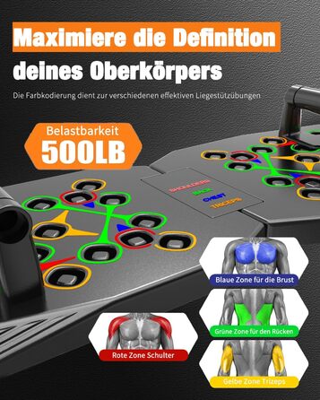 Багатофункціональна дошка для віджимань 20 в 1, складаний тренажер для дому та фітнесу, регульована портативна рама для тренувань (чорна)