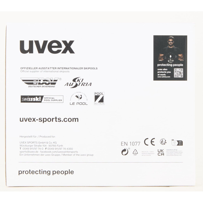 Лижний шолом uvex instinct visor pro v з візором, чорний, регульований розмір 53-56 см, для жінок і чоловіків