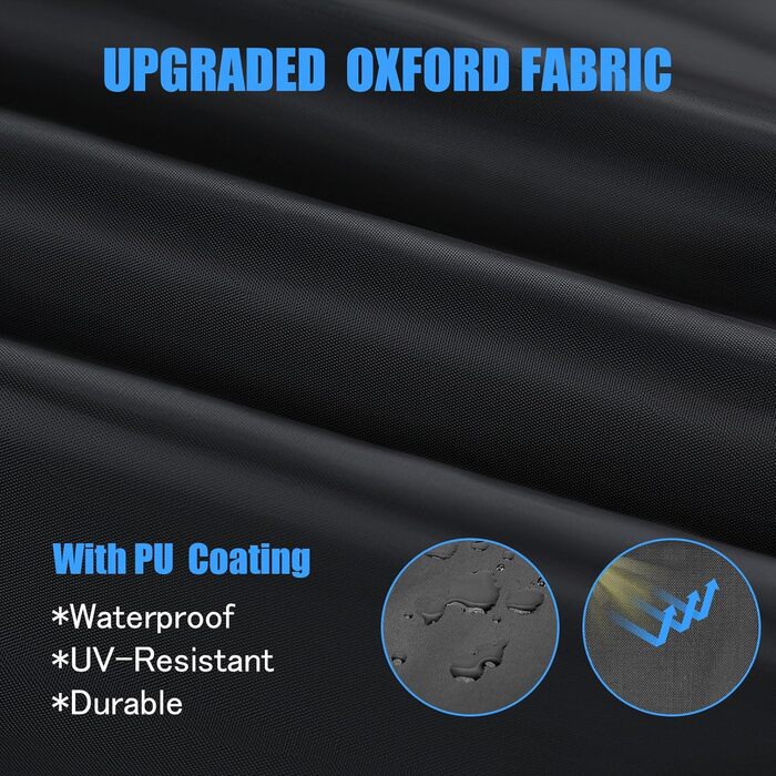 Водонепроникний чохол для велосипеда, преміум-якість 210D, захист від пилу, дощу, снігу, UV, з отворами для замка та сумкою, для всіх типів велосипедів, чорний+синій, для 1 велосипеда