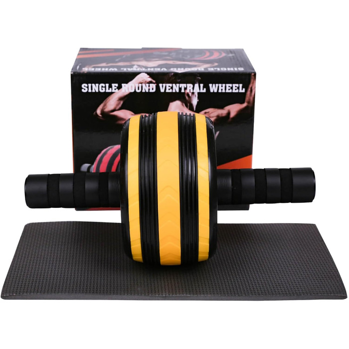 Ролик для пресу AB Wheel – тренажер для дому та спортзалу, зелений