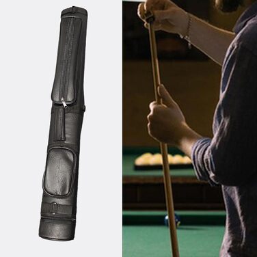 Чохол для кия Billard з 4 відділеннями: легкий, захисний, з PU-шкіри, овальний