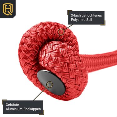 Трицепсовий канат HQ Germany® 90 см, для тренувань, різнокольоровий, німецьке виробництво, рукоятка для блочного тренажера