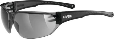 Велошолом Uvex i-vo чорний 52-57 см з LED, універсальний, з окулярами для спорту, димчасті лінзи