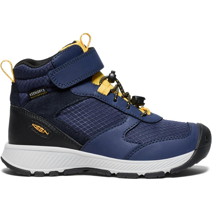 KEEN Skua Mid Waterproof - дитячі водонепроникні черевики для хайкінгу (25/26 EU, Navy/Yellow)