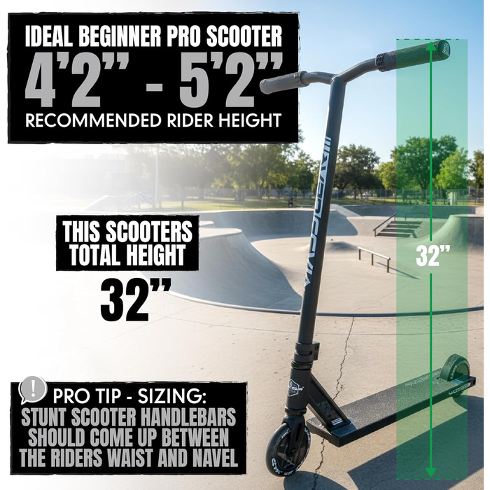 Скутер для трюків Madd Gear MG3 Zen чорний/чорний – для дітей 8-12 років