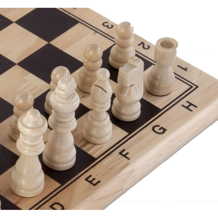Шахи Engelhart з берези - Класична настільна гра для 2 гравців - 32 фігури, король 77 мм - для початківців, від 6 років