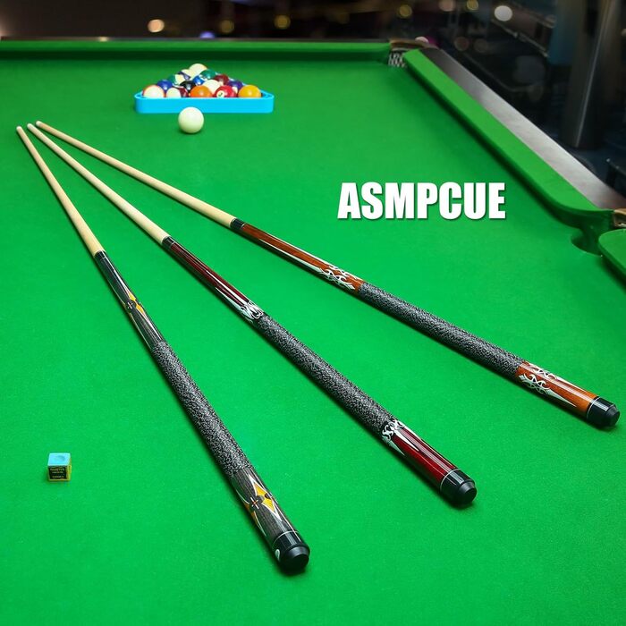 Більярдний кий ASMPCUE 58 дюймів, 13 мм, кий для пулу