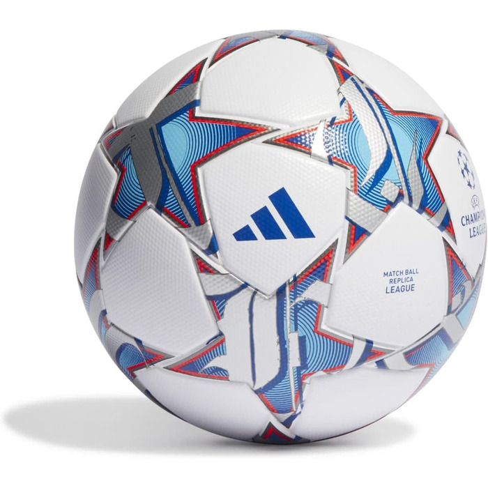 Футбольний м'яч Adidas UEFA Champions League, репліка, розмір 5, білий, сертифікат FIFA, унісекс