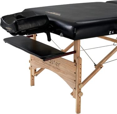 Масажний стіл Master Massage Gibraltar 81 см, дерев'яний, чорний, екстра великий