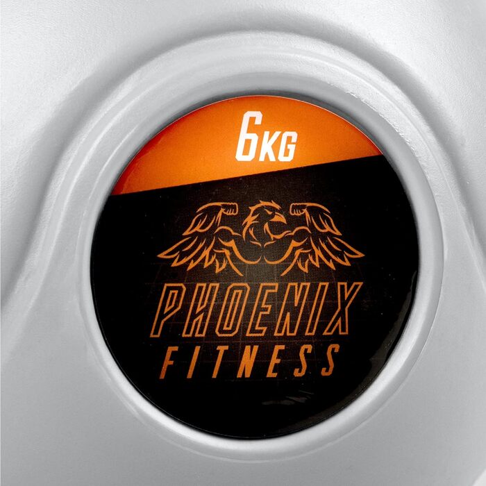 Гиря Phoenix Fitness вінілова для силових і кардіо тренувань, для дому та спортзалу