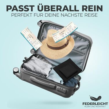 Рушник для фітнесу Zepphi: великий (120x50 см) + маленький (80x30 см) | Мікрофібра, кишеня на блискавці | Швидковисихаючий, для спортзалу та тренувань (Чорний)