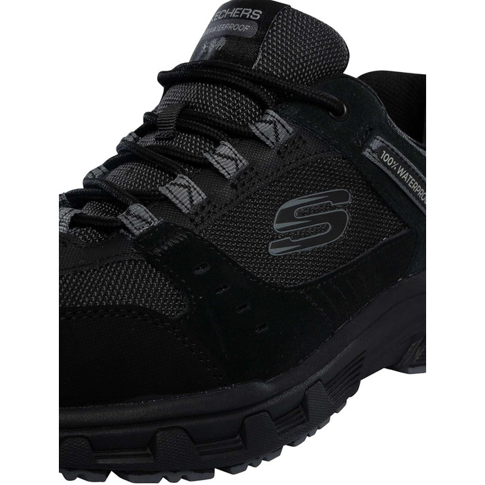 Чоловічі кросівки Skechers Oak Canyon Consistent Winne Hands Free Slip-in, чорний замш, сині вставки