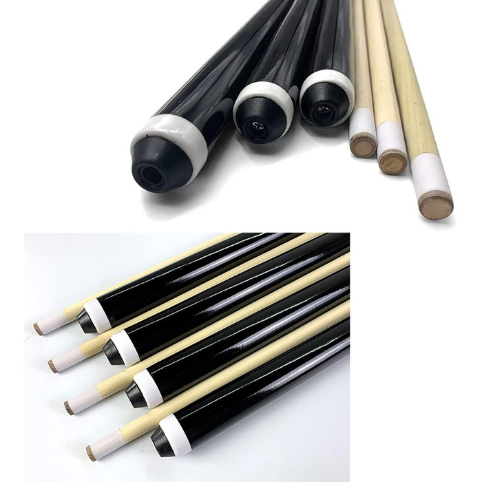 Більярдні киї з твердого дерева, для дітей, підлітків та дорослих, 58 дюймів, набір 2 шт.