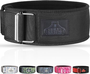Пояс для важкої атлетики Bear Grips, 3-шаровий, із надійною застібкою, для станової тяги, присідань, WOD, олімпійського підйому, для підтримки спини