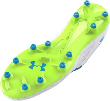 Кросівки футбольні Under Armour Magnetico Select 3.0 FG Unisex, білі, капри-жовтий, 42.5 EU