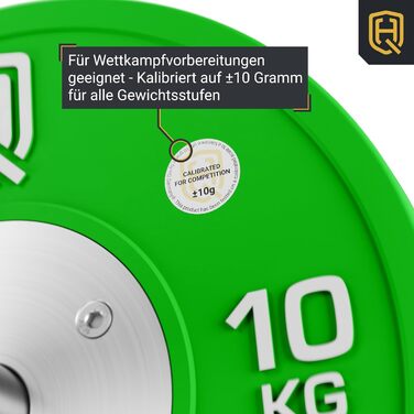 Набір змагальних бамперних дисків HQ Germany 30 кг (2x5 кг + 2x10 кг), REACH, IWF стандарт, Ø50 мм