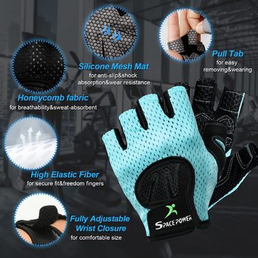 Рукавички зимові унісекс Laufenhandschuhe сині L: для бігу, трекінгу, велоспорту та лиж, вітрозахисні, з гелевим силіконом