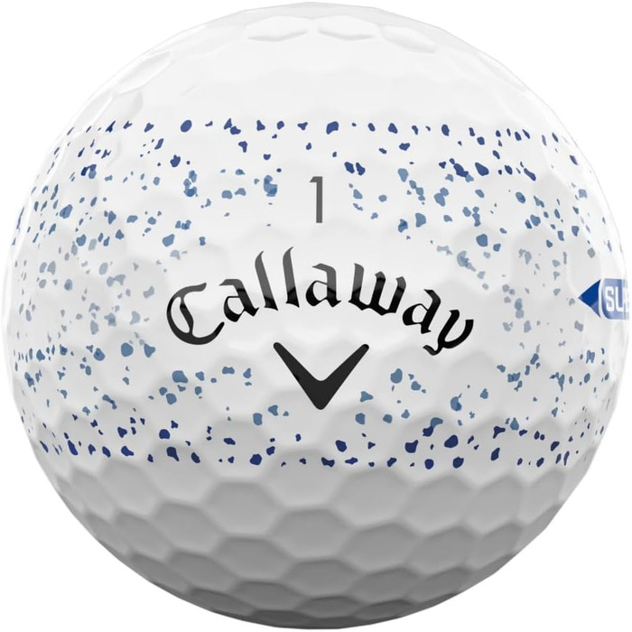 Гольф-м'ячі Callaway Supersoft Splatter 360, 2025 рік, блакитні, з розпиленням