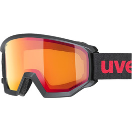 Uvex Athletic FM - Спортивні гірськолижні окуляри для жінок та чоловіків з візором - проти запотівання - чорний матовий - універсальний розмір