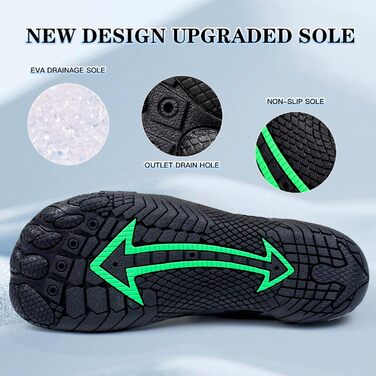 Чоботи для плавання та водних видів спорту: чорні, 41 EU (для жінок та чоловіків)