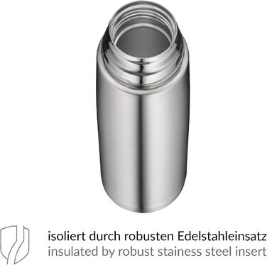 Термос alfi ISOTHERM PERFECT DV 1,0 л з нержавіючої сталі, з чашкою, герметичний, тримає тепло, не залишає відбитків, довговічний, для посудомийки, BPA-free, 1000 мл