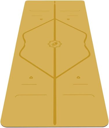 Йога-мат Liforme Golden Sand, біорозкладний, антиковзкий, екологічний, з унікальною системою розмітки