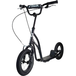 Самокат STIGA Air Scooter для міста, сталевий, алюмінієві диски, ручне гальмо, регульоване кермо, для дітей від 7 років, навантаження до 100 кг