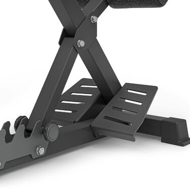 Гіперекстензія Marbo Sport MS-L108 2.0 для спини, регульований кут, посилена конструкція, чорний колір, вироблено в ЄС