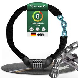 Замок для велосипеда MIVELO Kettenschloss - висока безпека, 90 см, з кодовим замком (PIN)
