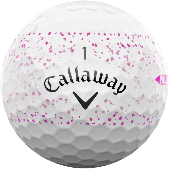 Гольф-м'ячі Callaway Supersoft Splatter 360 2025 (рожеві, плямисті)