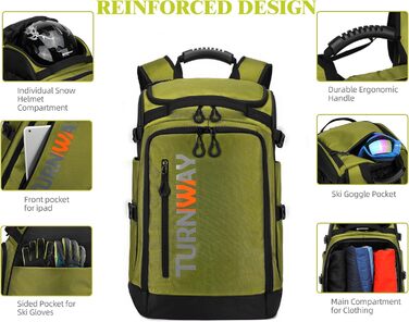 Чохол для лижних/сноубордистських черевиків та скейтборду TurnWay, зелений