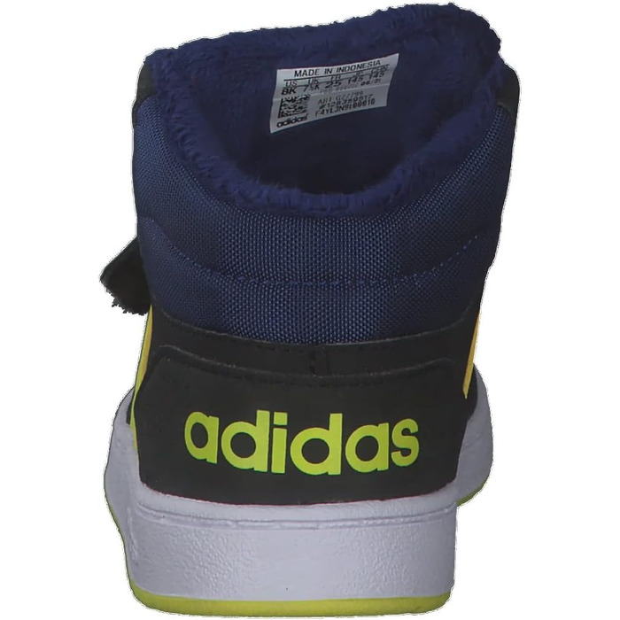 Кросівки Adidas Hoops Mid 2.0 для дітей та дорослих (21 EU, чорний/жовтий/синій)