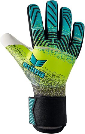 Дитячі воротарські рукавички Erima Flex RD Robusto, розмір 6.5, petrol/lime/чорні