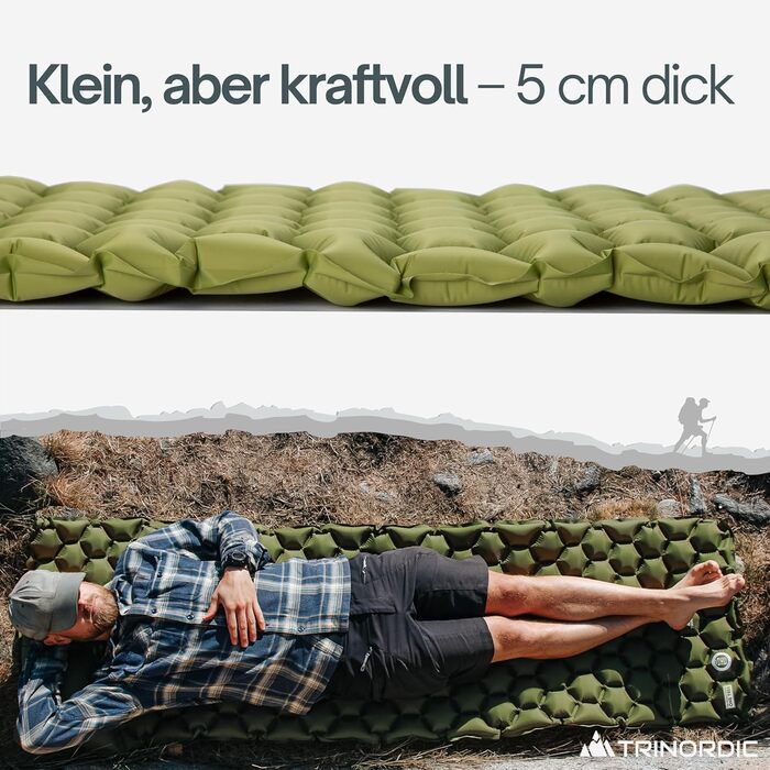 Isomatte TRINORDIC 550g Ultraleicht: Легкий килимок для кемпінгу та походів