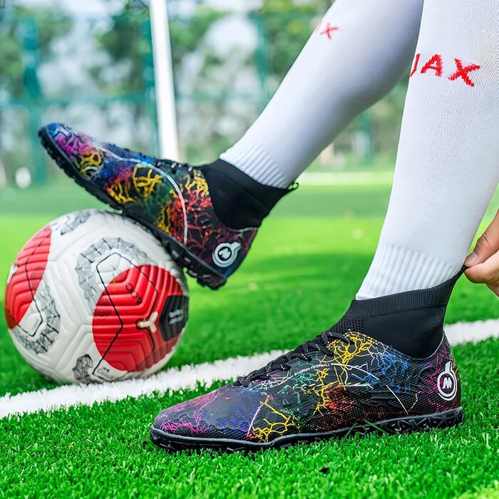 Дитячі футбольні бутси KUUK для штучного газону та залу: футбольні бутси, зала, тренування (38 EU, K028, чорний)