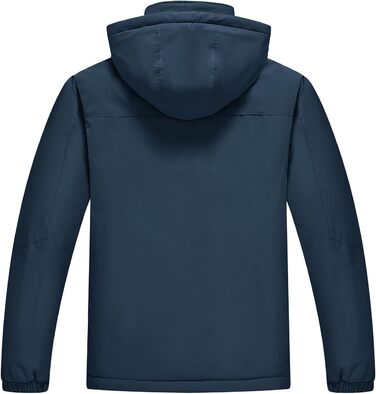 Чоловіча зимова куртка YSENTO: водонепроникна, тепла, з флісовою підкладкою, софтшелл, дихаюча, для катання на лижах та сноуборді з капюшоном (L, Джинсовий синій)