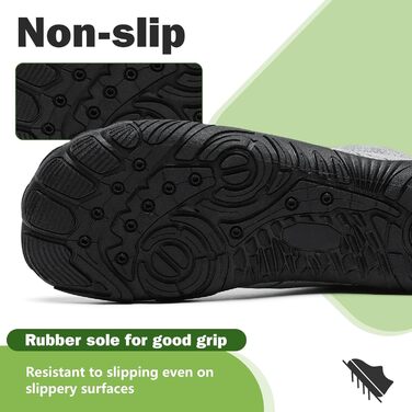 Mishansha Легкі дихаючі шкарпеткові капці для чоловіків та жінок з товстою підошвою, антиковзаючі, розмір 36-46, сірий колір