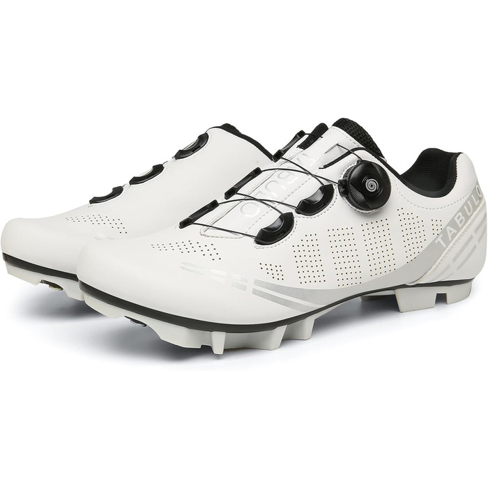 Кросівки для гірського велосипеда MTB, унісекс, сумісні з SPD, з клітами, 46 EU, білі
