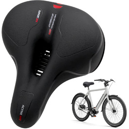 Зручний велосипедний сідло з амортизацією та дихаючим матеріалом. Потовщене та широке сідло для велосипеда з світловідбиваючим дизайном для нічних поїздок