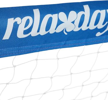 Футбольні ворота для саду Relaxdays, набір 2 шт, для дітей та дорослих, 110x150x75 см, металеві, сині, міцні ворота для футболу